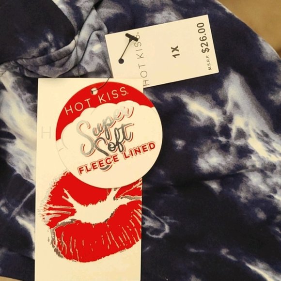 Dark Blue Tie Dye Print Leggings - Picture 6 of 7